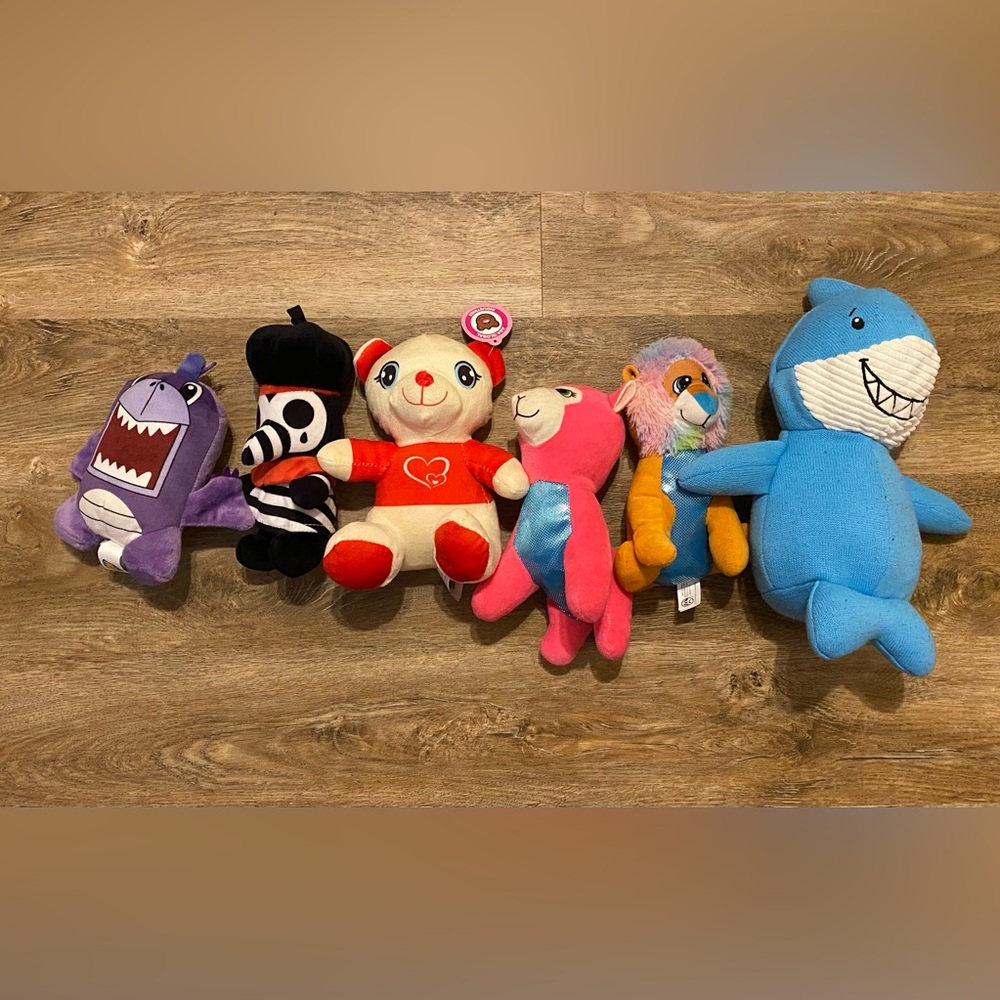 Colorful Plush Toy Set for Kids - lot of 6 Stuffed animals